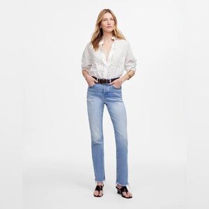 NWT Madewell The '90s Straight Jean in Hallstead Wash Size 25